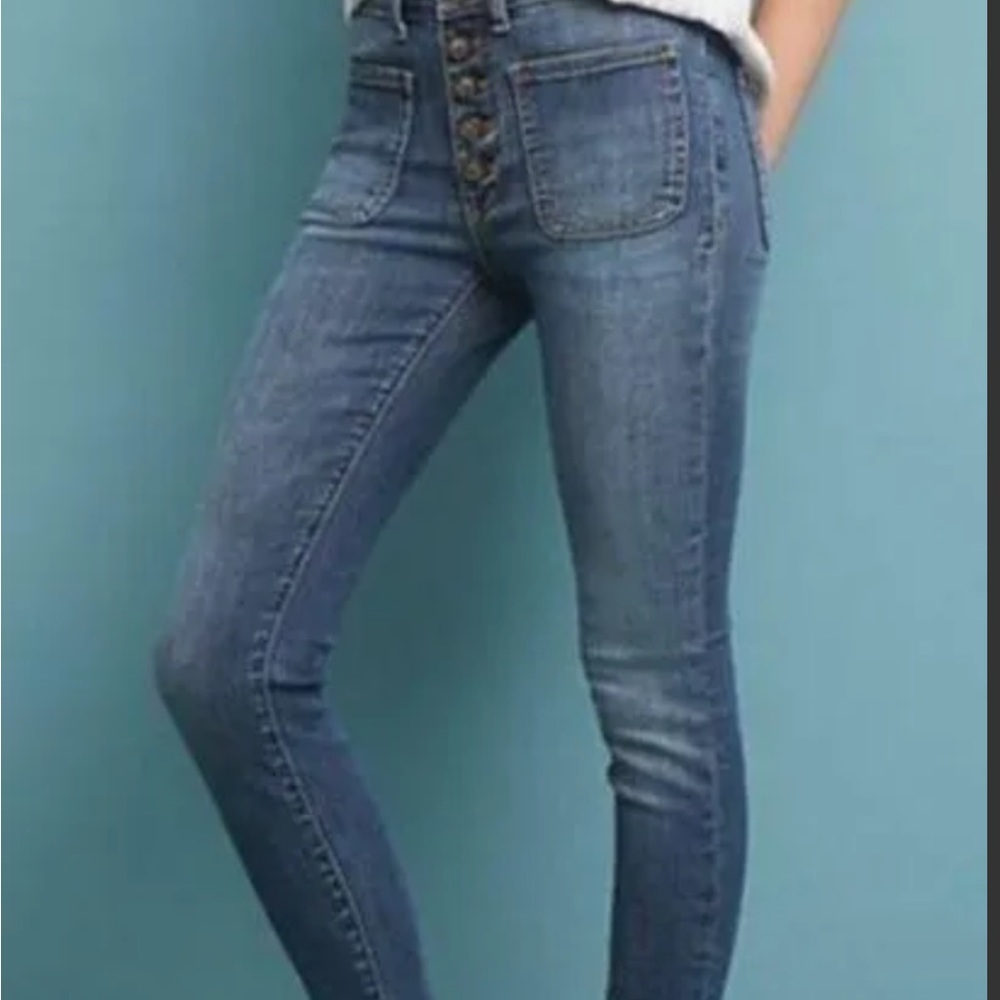 Pilcro and the Letterpress High-Rise Denim Leggings